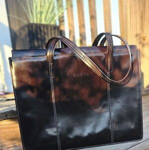 GUCCI BAMBOO LEATHER VINTAGE SHOULDER BAG